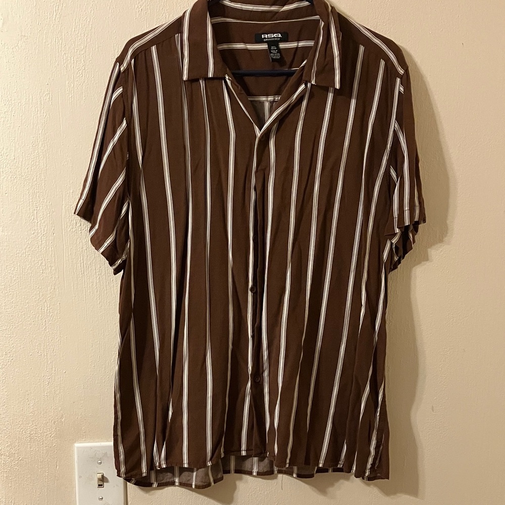 RSQ Men’s Button Down Short Sleeve Shirt XL
